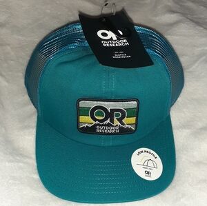 New Outdoor Research Teal Trucker Snapback Hat Cap